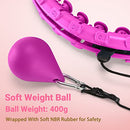34 KNOTS WEIGHTED WORKOUT HOOP PLUS SIZE, SMART WAIST EXERCISE RING - PURPLE - Like New