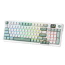 REDRAGON K719 PRO WIRED 95-KEY GASKET KEYBOARD TFT SCREEN KNOB - JADE/CLOUD - Like New