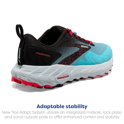 BROOKS WOMEN’S CASCADIA 17 TRAIL RUNNING SHOE SIZE WOMEN 10.5 DIVA PINK/BLACK - Like New