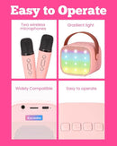 HuiJuKeJi Kids Karaoke Machine Portable Speaker 2 Wireless - Scratch & Dent