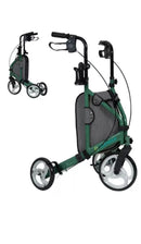 ELENKER 3 WHEEL ROLLATOR WALKER FOR SENIORS, WITH 10" FRONT WHEEL - GREEN - Like New