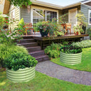OLLE GARDENS 17" TALL, 24" ROUND PAIR RAISED GARDEN BEDS 2 SET - MIDNIGHT GRAY - Like New