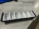 NRODOOM ICE COOLED CONDIMENT CADDY SERVER 6 COMPARTMENT - BLACK - Like New