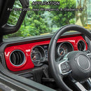 Red Center Console Dashboard Cover Trim Accessories 2018-2021 Jeep Wrangler JL - Brand New