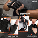 SIMARI BREATHABLE WORKOUT GLOVES MEN WOMEN PADDED LIFTING SUPPORT SMALL BLACK Like New