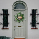 lantan 20" Green Eucalyptus Wreath for Front Door - Handicraft Bamboo Frame - Brand New