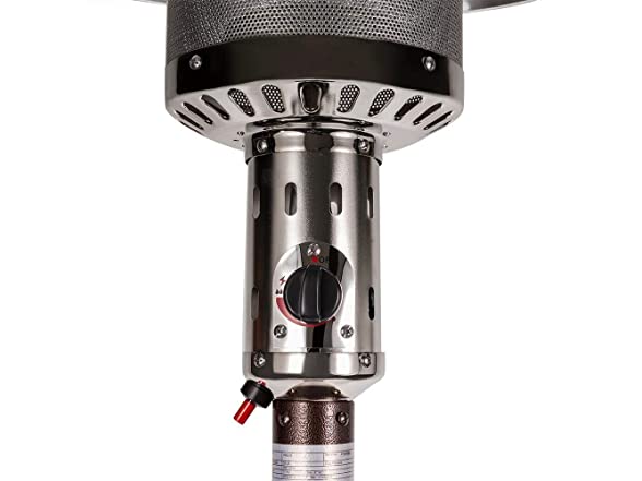 DECONI DAON1001 45,000 BTU PREMIUM OUTDOOR PATIO HEATER WITH WHEELS, BRONZE - Like New