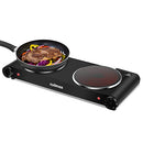 Cusimax Portable Electric Stove 1800W Infrared Double Burner B07HFC741Q - Black - Like New