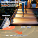 Kondras 6-Pack Solar Step Lights Motion Sensor Waterproof Outdoor Step Lights - Like New