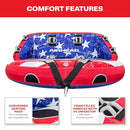 Airhead Inflatable Towable Tube 1-4 Rider Model Dual Tow Point AZT2223SS - Stars - Like New