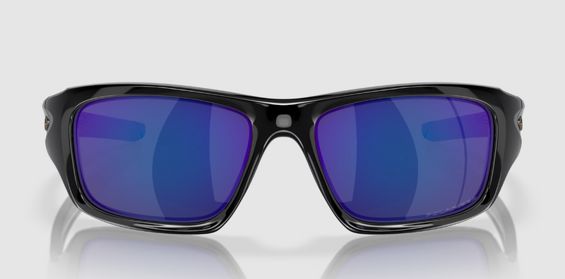 Oakley Men's OO9236 Valve Rectangular Sunglasses DEEP BLUE IRIDIUM/BLACK FRAME - Like New