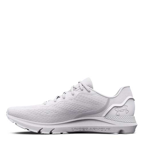 UNDER ARMOUR UA HOVR SONIC 6 MEN'S RUNNING SHOES WHITE/WHITE/METALLIC SILVER - Like New