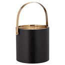 Kraftware SANTA BARBARA 3QT ICE BUCKET, GOLD ARCH HANDLE, BRIDGE, 60027 - BLACK - Like New