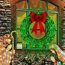 Vanthylit Christmas Decorations Christmas Wreath 40LT Operated Green LED Lights - Like New