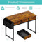 LUFEIYA 40" Desk with Drawers, 39" Home Office Desks, 3 Fabric Storage Drawer - Like New