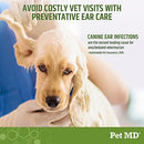 PET MD DOG EAR CLEANER WIPES OTIC CLEANSING - 100 COUNT - Brand New