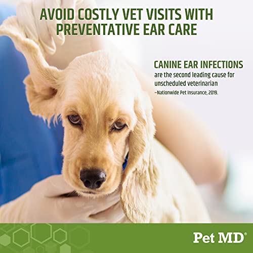 PET MD DOG EAR CLEANER WIPES OTIC CLEANSING - 100 COUNT - Brand New