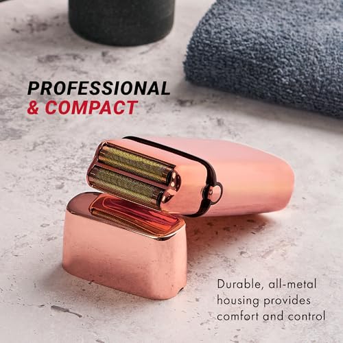 BABYLISSPRO METALFX ELECTRIC DOUBLE-FOIL SHAVERS, FXFS2RG - ROSEGOLD - Like New