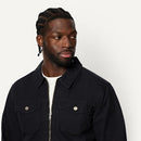 AEMN82404M26 AMAZON ESSENTIALS MEN CANVAS ZIP JACKET SIZE: XL - BLACK - Like New