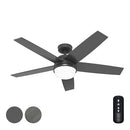 Hunter Fan 52" Ceiling Fan Lights Remote Control Matte Black - Scratch & Dent