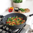 NORDIC WARE VERDE CERAMIC NONSTICK 12 INCH WOK 13853AMZM - BLACK - Like New