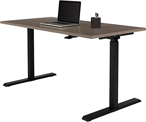 Realspace Magellan Pneumatic Height-Adjustable Standing Desk 60"W 119694 - Gray Like New