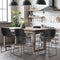 NEWBULIG COUNTER HEIGHT BARSTOOLS WITH LEATHER BACK SET OF 2 26" - BLACK - Like New