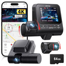 Jzones 4K 3-Channel Dash Camera, WiFi 6, 24H Parking Mode, - Scratch & Dent