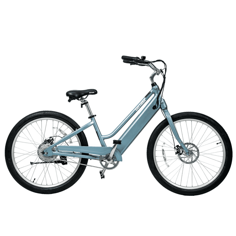 GOTRAX SHORELINE 27.5" ELECTRIC BEACH CRUISER BIKE - BLUE - Brand New
