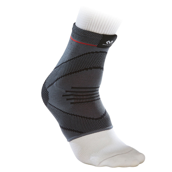 MCDAVID ANKLE COMPRESSION KNIT SLEEVE W/ GEL BUTRESSES, SMALL/MEDIUM - BLACK - Like New