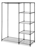 WHITMOR BLACK METAL CLOTHES RACK 46.25 IN. W X 58.25 IN. H - BLACK GRAY - Like New