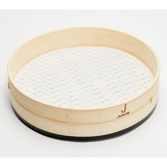 JASON WU 12" BAMBOO STEAMER INSERT W/ SILICONE RIM AND MAT - TAN - Like New