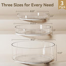 LAMU 3 PACK LAZY SUSAN TURNTABLE ORGANIZER CABINET REFRIGERATOR 10", 10.6" ,12" - Like New