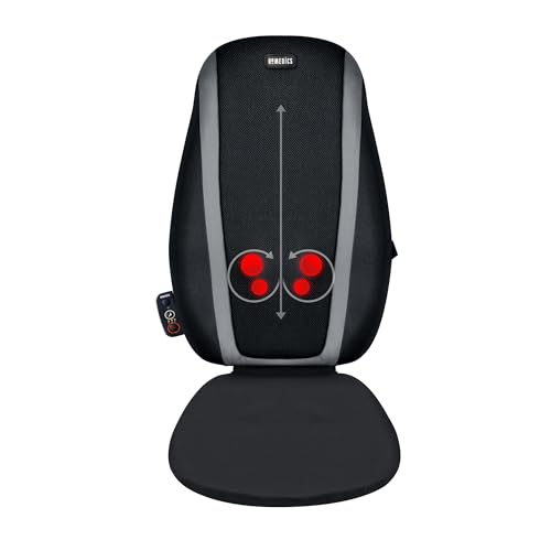 HOMEDICS SHIATSU MASSAGE CUSHION HEAT DEEP-KNEADING - BLACK/GRAY - Like New