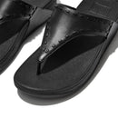 FITFLOP WOMENS LULU RUBBER-STUD SANDALS - SIZE: WOMEN 6.5 (AU/UK W4.5) - BLACK - Like New