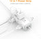 TESSAN SURGE PROTECTOR POWER STRIP USB TESSAN FLAT PLUG 15 FT EXTENSION - WHITE - Like New
