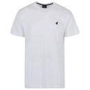 PACIFIC POLO CLUB MENS TSHIRT 100% COTTON - SIZE: MEN L - WHITE/NAVY LOGO - Like New