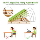 1500-pieces Puzzle Board Hard Cover 26"x 35" Table 8 Drawers B0CH2SPBSG - Black - Brand New