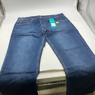 7GROOVE MEN'S JEANS STRAIGHT DENIM - SIZE: MEN 38/30 - DARK INDIGO - Brand New