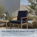 GOLD CREST CALIFORNIA UMBRELLA PATIO DINING CHAIR PATIO SEAT CUSHION - NAVY - Like New