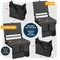 ALPCOUR EXTRA WIDE FOLDING RECLINING STADIUM SEAT BACK SUPPOT 21" WIDE - BLACK - Like New