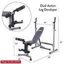 Body Champ Weight Bench with Leg Extension 2-Piece Combo Adjustable Bench Press - Like New