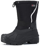 MORENDL MEN SNOW BOOTS COLD-WEATHER WATERPROOF HIKING SNOW BOOTS SIZE 10 - BLACK - Like New