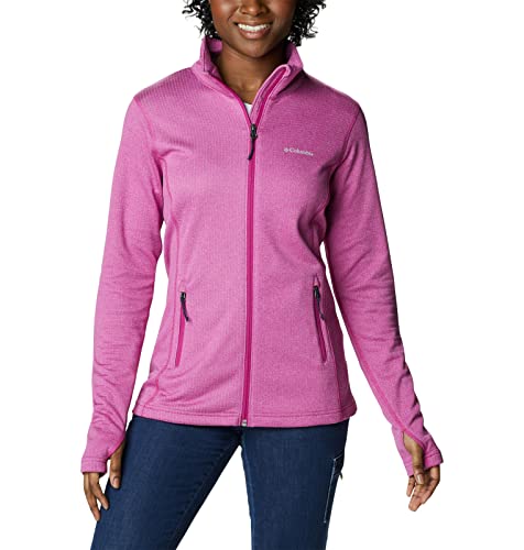 COLUMBIA Women's Park View Grid Fleece Full Zip Wild Fuchsia M - Brand New