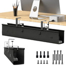 KIGJU UNDER DESK CABLE MANAGEMENT TRAY OFFICE GAMING ACCESSORIES BLACK - Like New