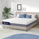 Avenoco California King 12 Inch Memory Foam Mattress - WHITE/GRAY - Brand New