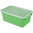 Storex Small Cubby Bin 5-Pack with Clear Lid, 5 Pack Lids B07BHPWJ1K - Green - Brand New