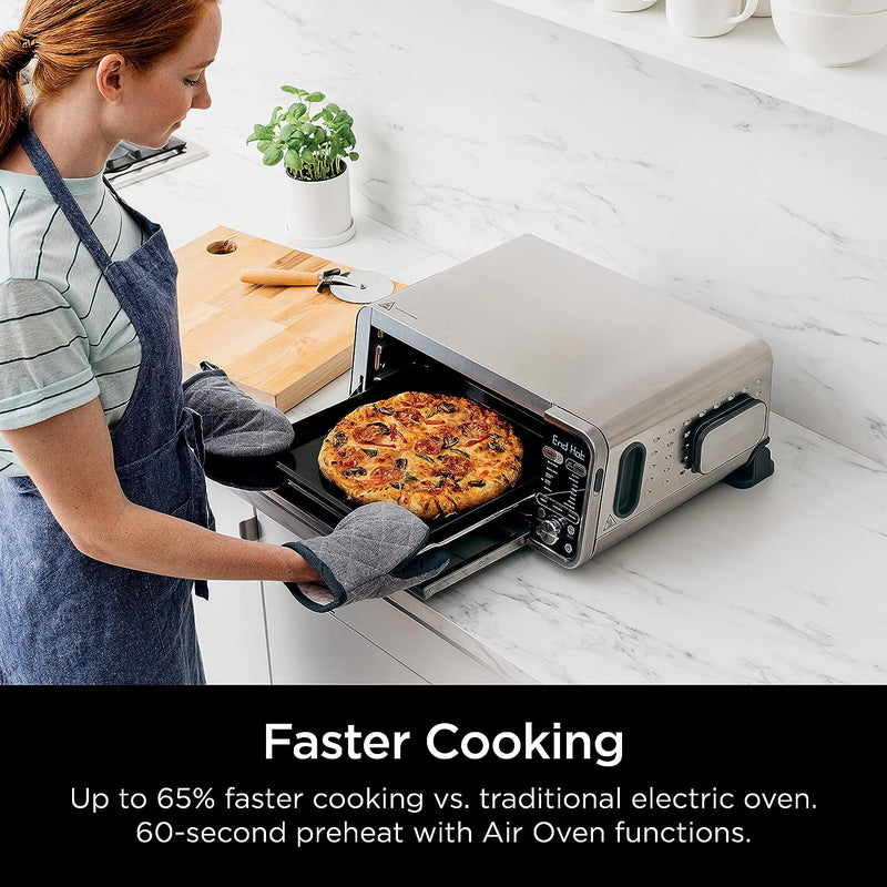 Ninja SP351 Foodi Smart 13-in-1 Dual Heat Air Fry Countertop Oven, 1800W -Silver Like New