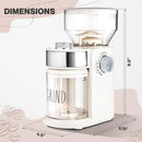 Rae Dunn Adjustable Electric Burr Coffee Grinder - CREAM - Like New