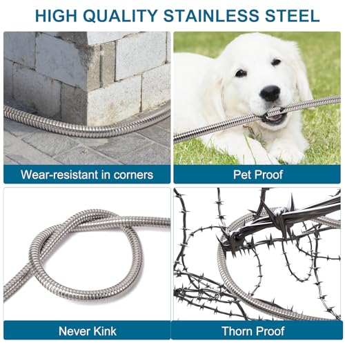 RUANECL Volume Metal Garden Hose 100 FT Stainless Steel Hose No Kink Tangle - Brand New